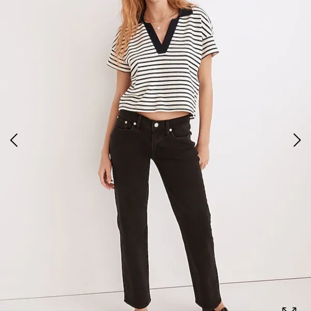 madewell The Low-Rise Perfect Vintage Straight Jean in Lunar Wash size 26